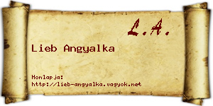 Lieb Angyalka névjegykártya